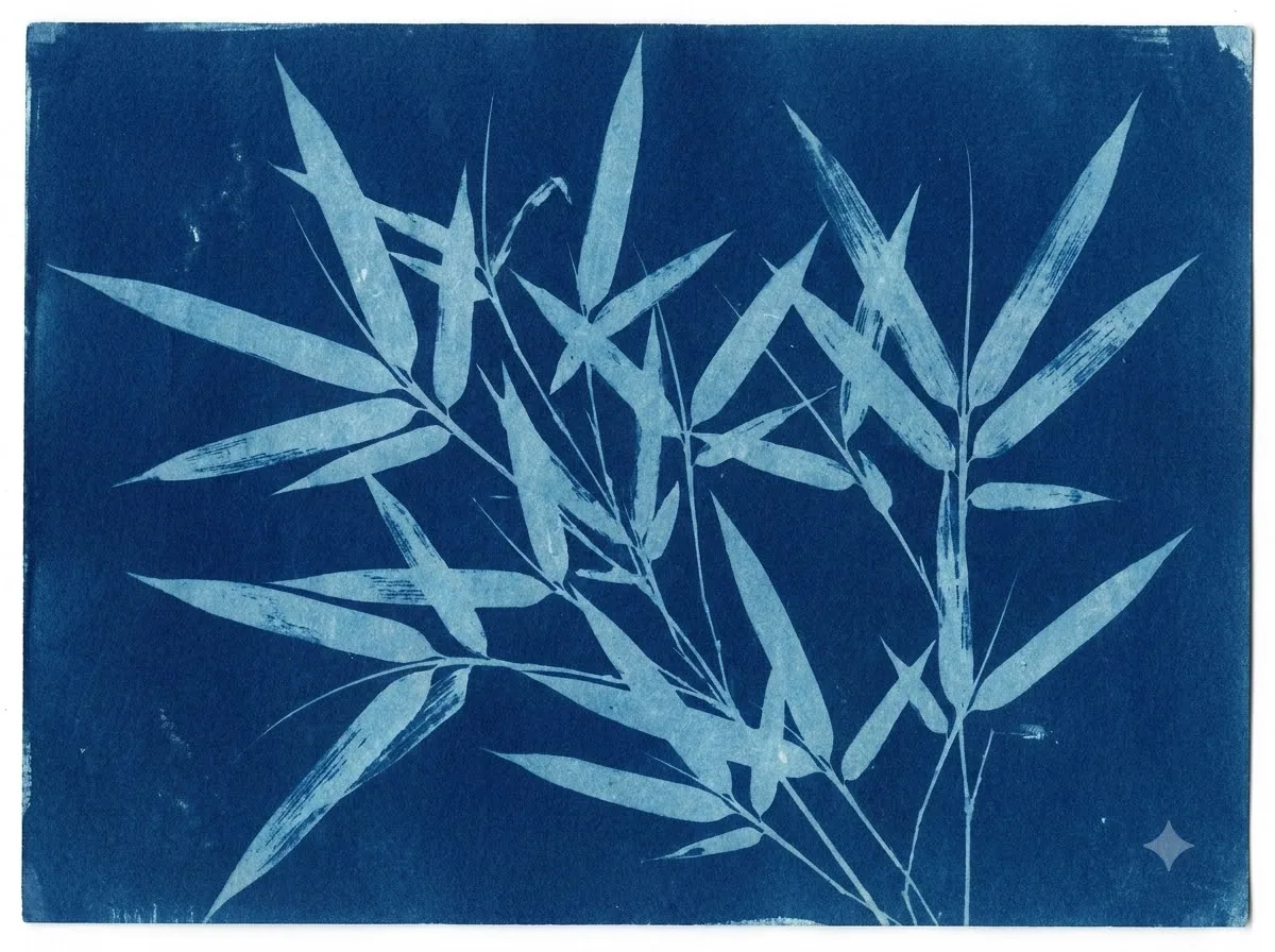 Cyanotype: kết quả tạo bởi Gemini.