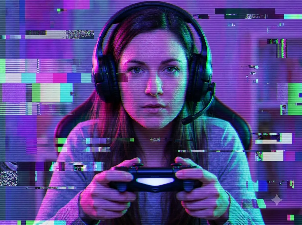 Glitch Art: kết quả tạo bởi Gemini.