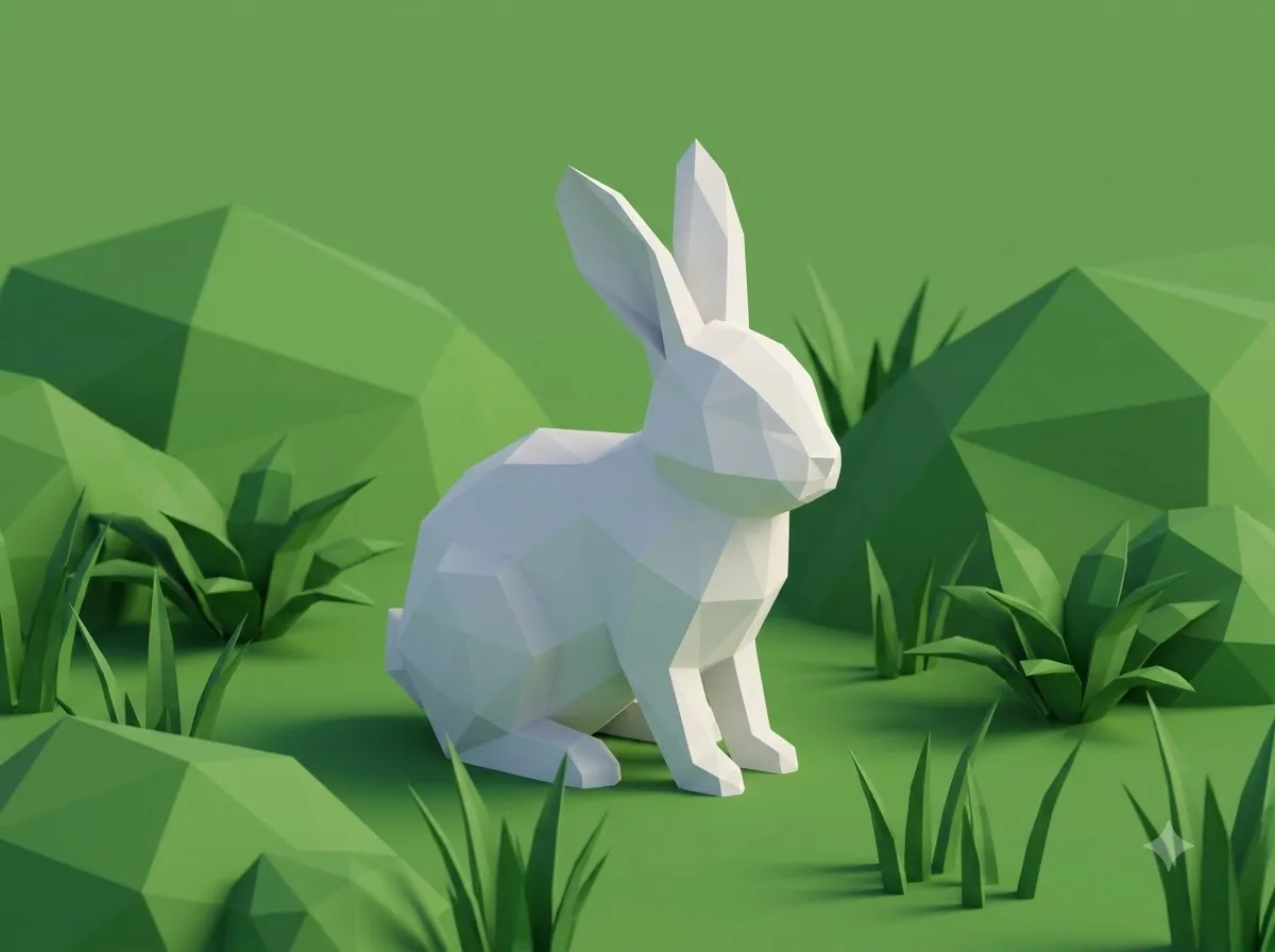 Low Poly: kết quả tạo bởi Gemini.