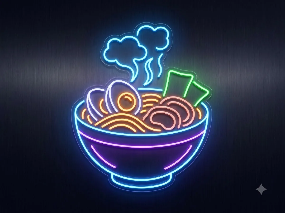 Neon-Line Drawing: kết quả tạo bởi Gemini.