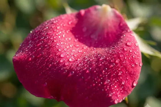 Macro Photography — A close-up of a dew-covered flower petal illuminated by sunlight., kết quả Gemini.